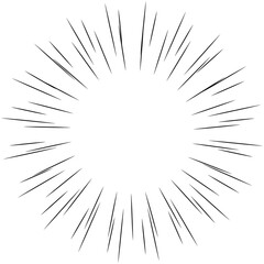 Fototapeta premium Comics background. Abstract lines backdrop. Shading sun rays. Design frames for title book. Texture explosive polka. Beam action. Pattern motion flash. Rectangle fast boom zoom