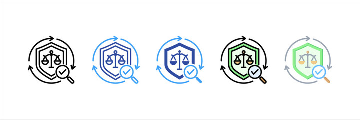 Compliance Checks Multi Style Icon Set