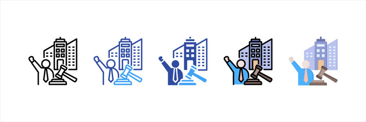 Corporate Law Multi Style Icon Set