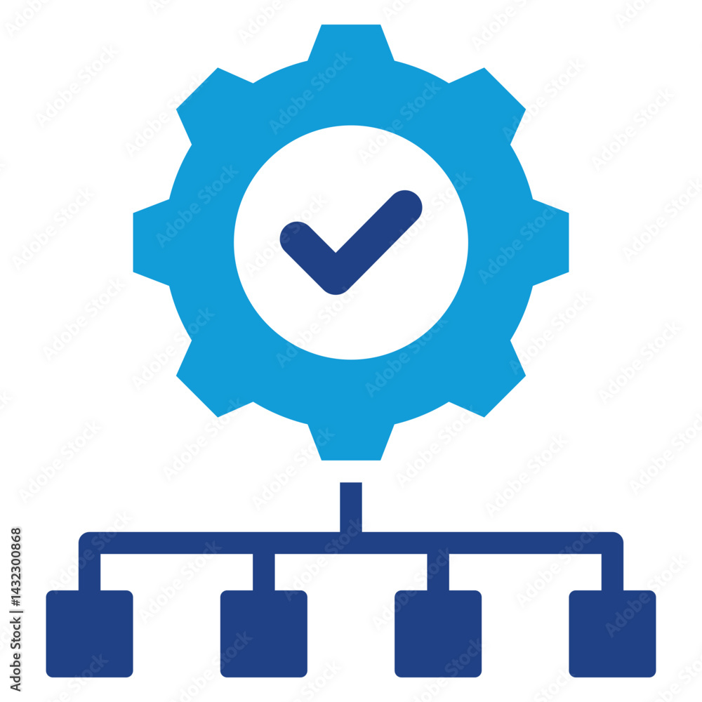 Poster quality management system dual tone icon