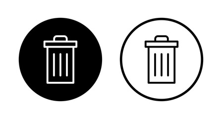 Trash icon logo design. trash can icon. delete sign and symbol.