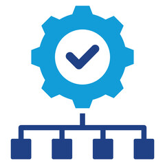 Quality Management System  Dual Tone Icon