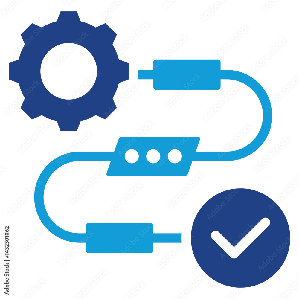 Aufkleber value stream mapping dual tone icon