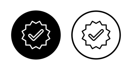 verified icon logo design. verification check mark. approved icon