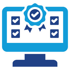 Quality Management Software Dual Tone Icon