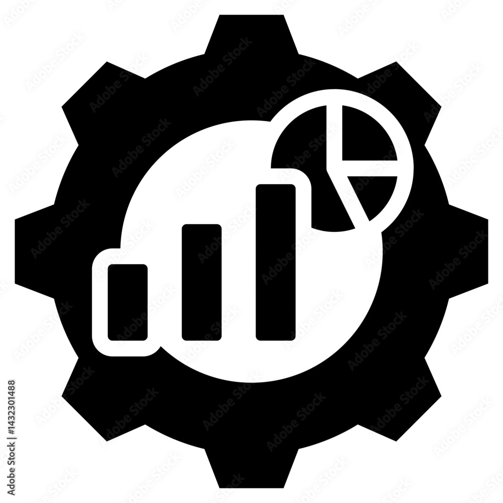 Poster Statistical Process Control Solid Black Icon