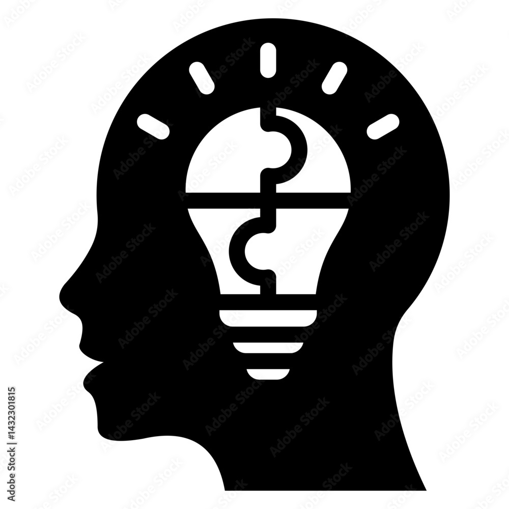 Poster Problem Solving Technique Solid Black Icon