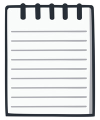 Notebook. Editable color vector