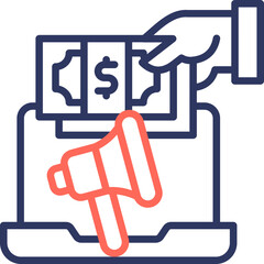 Advertising line color icon