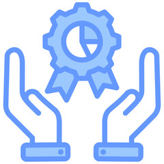 Lean Quality Lineal Blue Icon