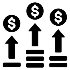 Competitive Advantage Solid Black Icon