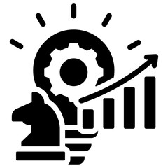 Business Strategy Solid Black Icon