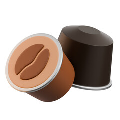 Stylish coffee capsules showcasing an elegant design for coffee branding or product promotion.