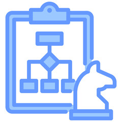 Strategic Planning Lineal Blue Icon