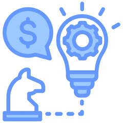 Strategic Initiative  Lineal Blue Icon