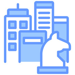 Obraz premium Corporate Strategy Lineal Blue Icon