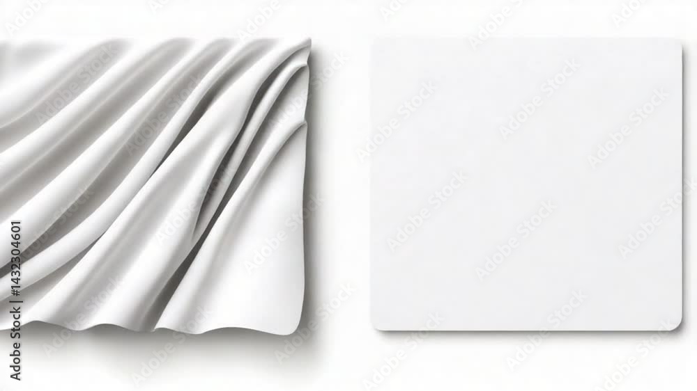 Poster smooth white fabric texture with elegant drapery and subtle shadows captured in artistic detail for 