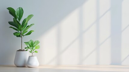 Enhance your home with this vibrant potted plant placed on a rustic wooden table. fresh and natural decor.