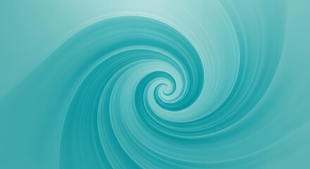 An abstract swirling vortex design in shades of turquoise creating a hypnotic and mesmerizing effect
