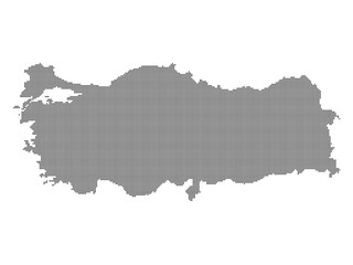Dotted map of Turkey XL