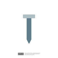 Iconic Nail Used in Home Renovation Projects Representing Construction and Repair Efforts in Interior Design