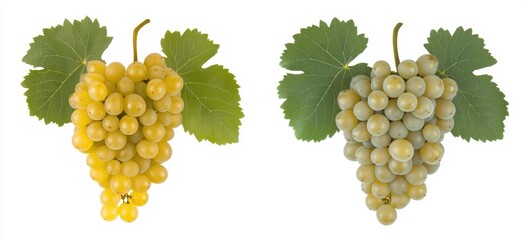 Two bunches of fresh grapes