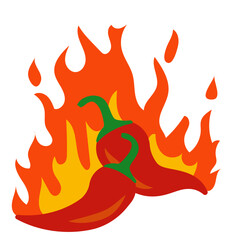 Flaming Chili Illustration