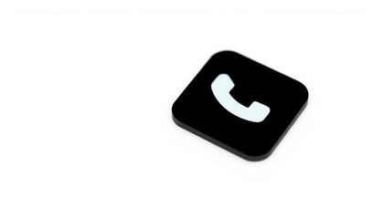 Phone call icon, 3D style
