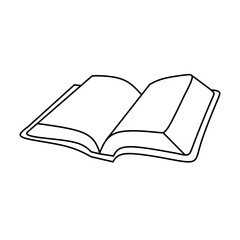Book icon. open book icon vector. Book icon solid outline. book icon isolated on white background