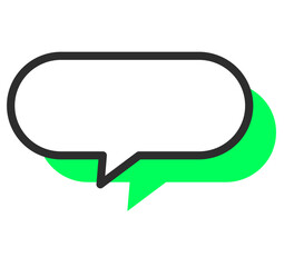 吹き出しの単品アイコンイラスト