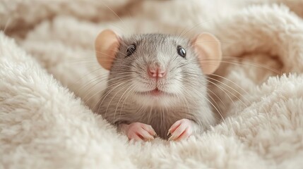 Close-Up Photography of a Gray Mouse in Natural Setting with Soft Lighting and Neutral Colors