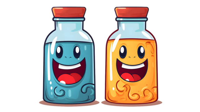 Creative and Whimsical Elixir Bottle Vector Illustration for Designs