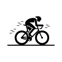 Obraz premium Cycling tournament bicycle sports event icon with transparent background