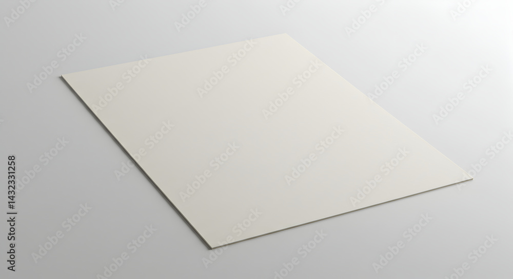 Poster elegant presentation a4 paper mockup on light gray background with copy space