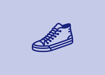 Shoe logo with sporty and stylish design
