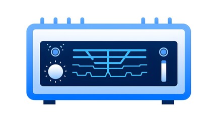 Fototapeta premium Radio Neural Interface Vector Icon Illustration Style 2 for Technology Websites and Presentations