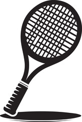 tennis racket logo silhouette vector, Tennis racket ball icon vector simple pictogram clipart