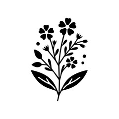 Wildflower flower icon with transparent background