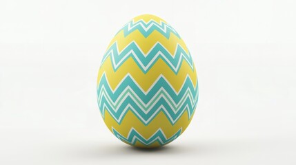 Decorated Easter Egg with Chevron Pattern