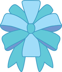 파란색 리본 매듭 선물용