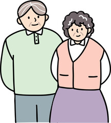 할아버지 할머니 조부모님 사랑 일러스트