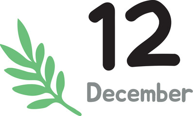 12월 숫자 타이틀