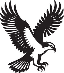 Fototapeta premium eagle on a white background vector, eagle logo silhouette vector