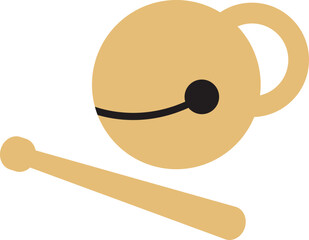 목탁 절 용품 일러스트