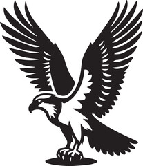 Fototapeta premium eagle on a white background vector, eagle logo silhouette vector