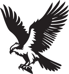 Obraz premium eagle on a white background vector, eagle logo silhouette vector