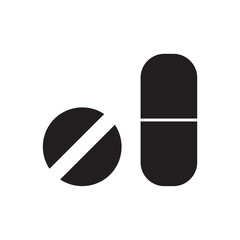 capsule and tablet medicines glyph
