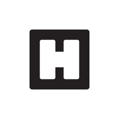 Obraz premium hospital symbol glyph