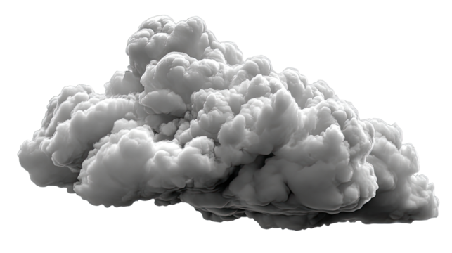 Celestial Canvas: A captivating monochrome study of a majestic cloud formation, showcasing the dynamic interplay of light and shadow, texture and form.