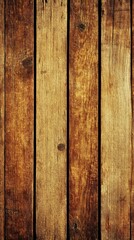 Fototapeta premium A rustic wooden wall featuring a variety of textured wood planks, showcasing natural grains and knots, with warm tones of brown and hints of weathering for a cozy, inviting atmosphere.